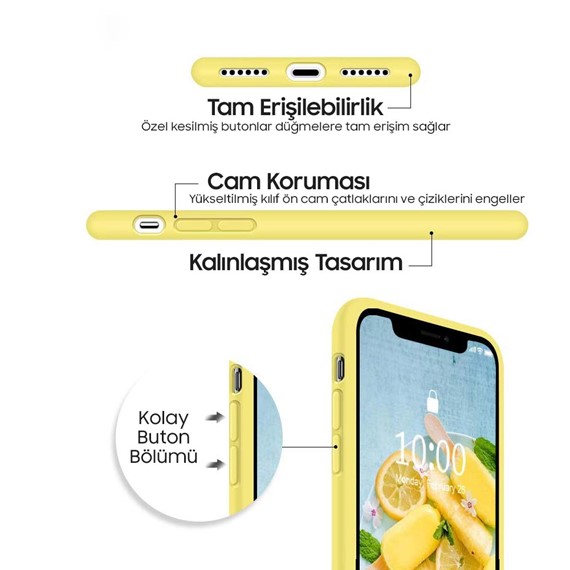 CaseUp Apple iPhone 14 Kılıf Slim Liquid Silicone Gri 4